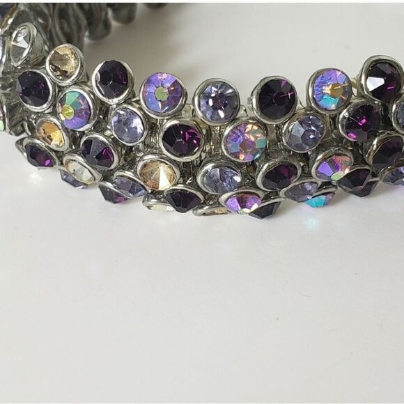 SET OF 4 Bangle Bracelets Hinged & Stretch Variety - Picture 3 of 8